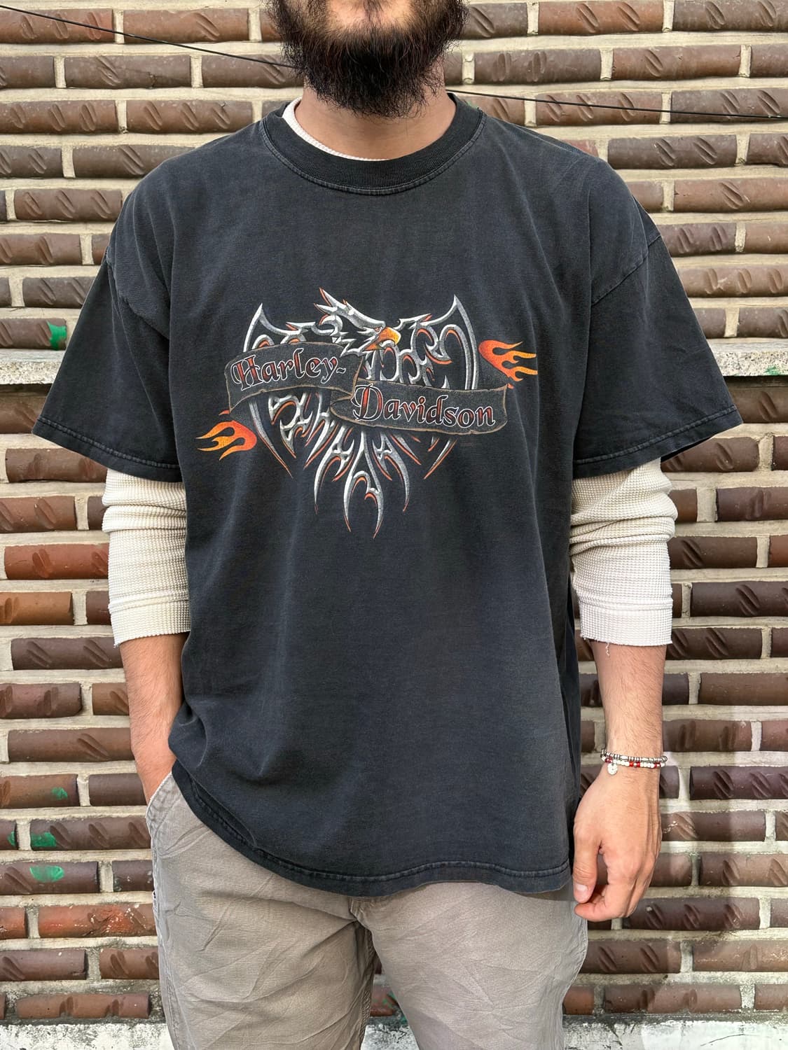 [할리데이비슨] •00s Vintage Eagle Cape Tee 상품이미지6