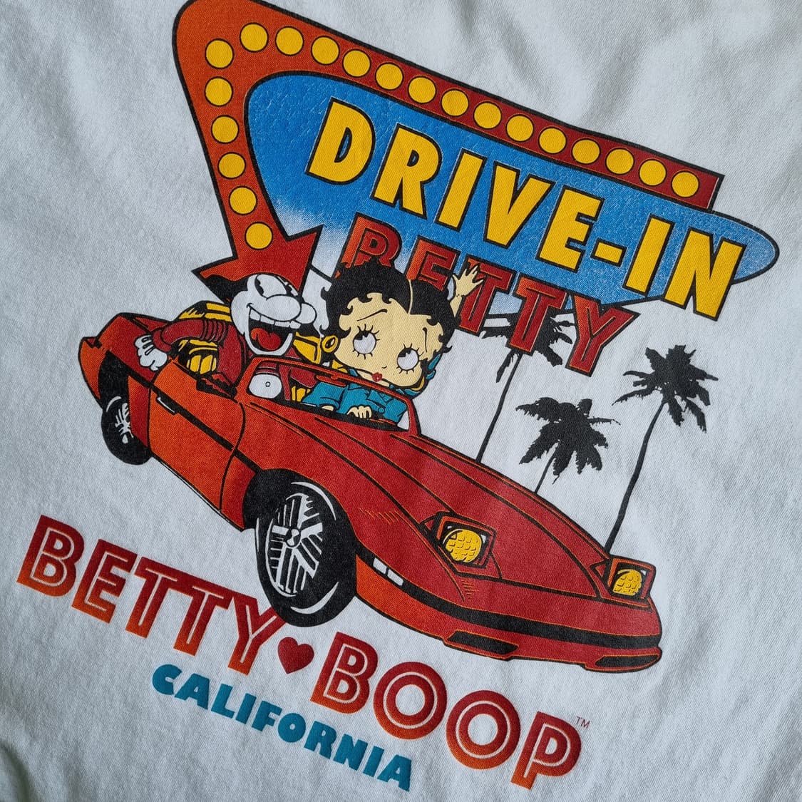 Betty Boop 드라이브인베티 프린트 티셔츠 1976 상품이미지5