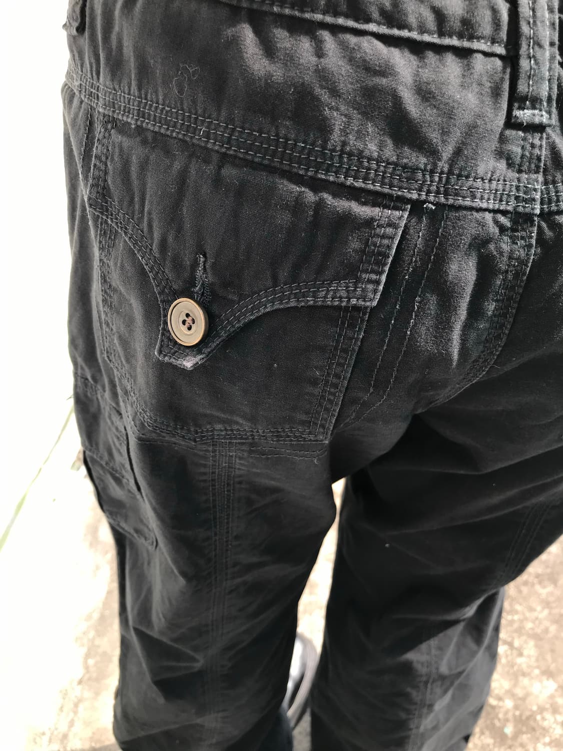 빈티지 블랙 로우라이즈 카고 팬츠 상품이미지3