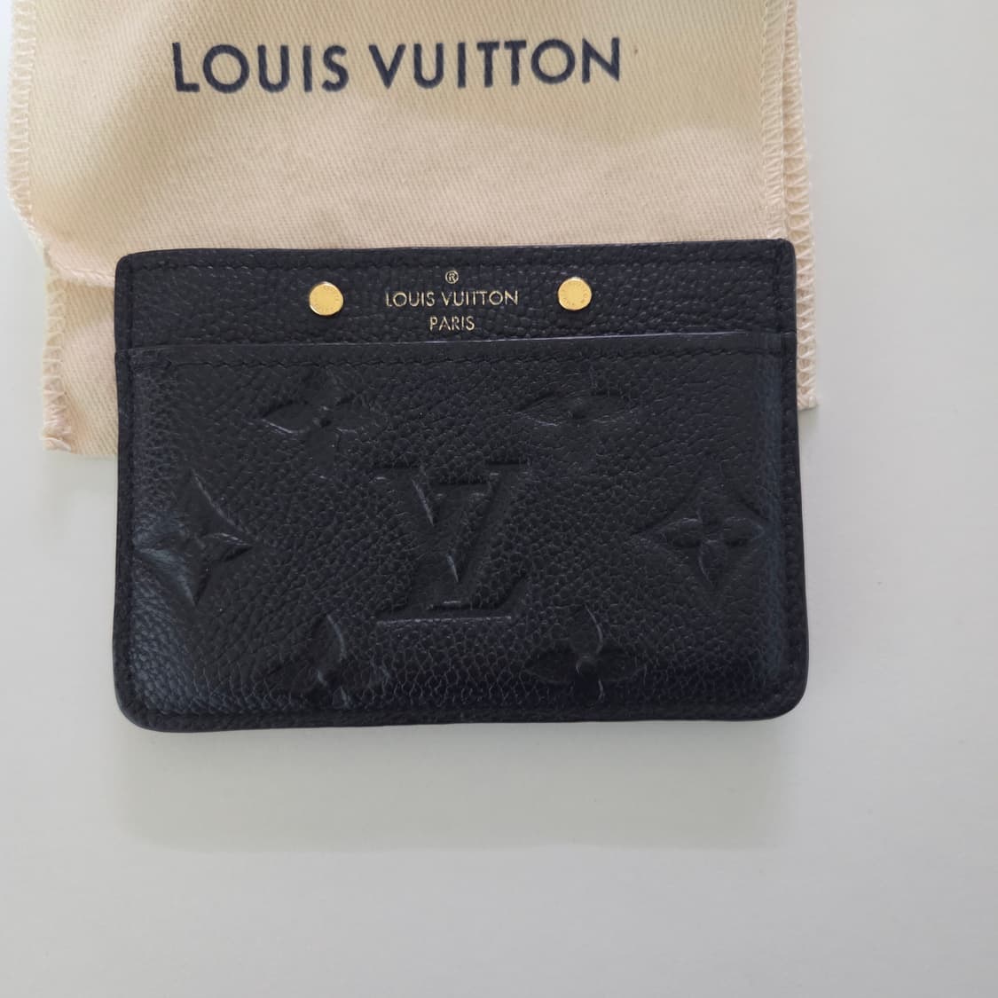 정품 풀박스 루이비통 앙프렝뜨 카드지갑 블랙 상품이미지2