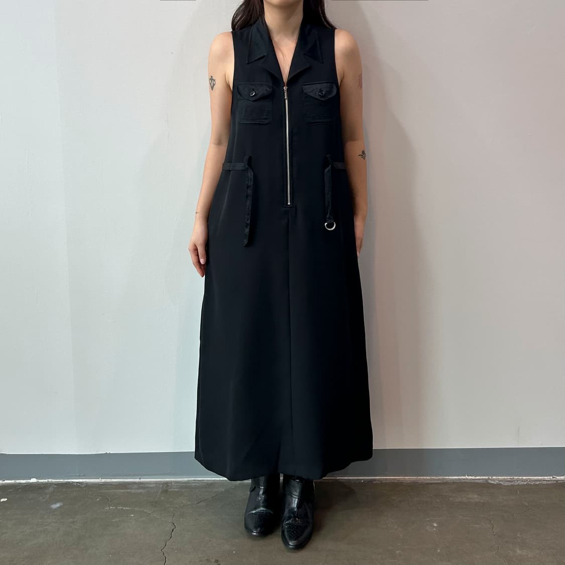 블랙 버클디테일 원피스 상품이미지8