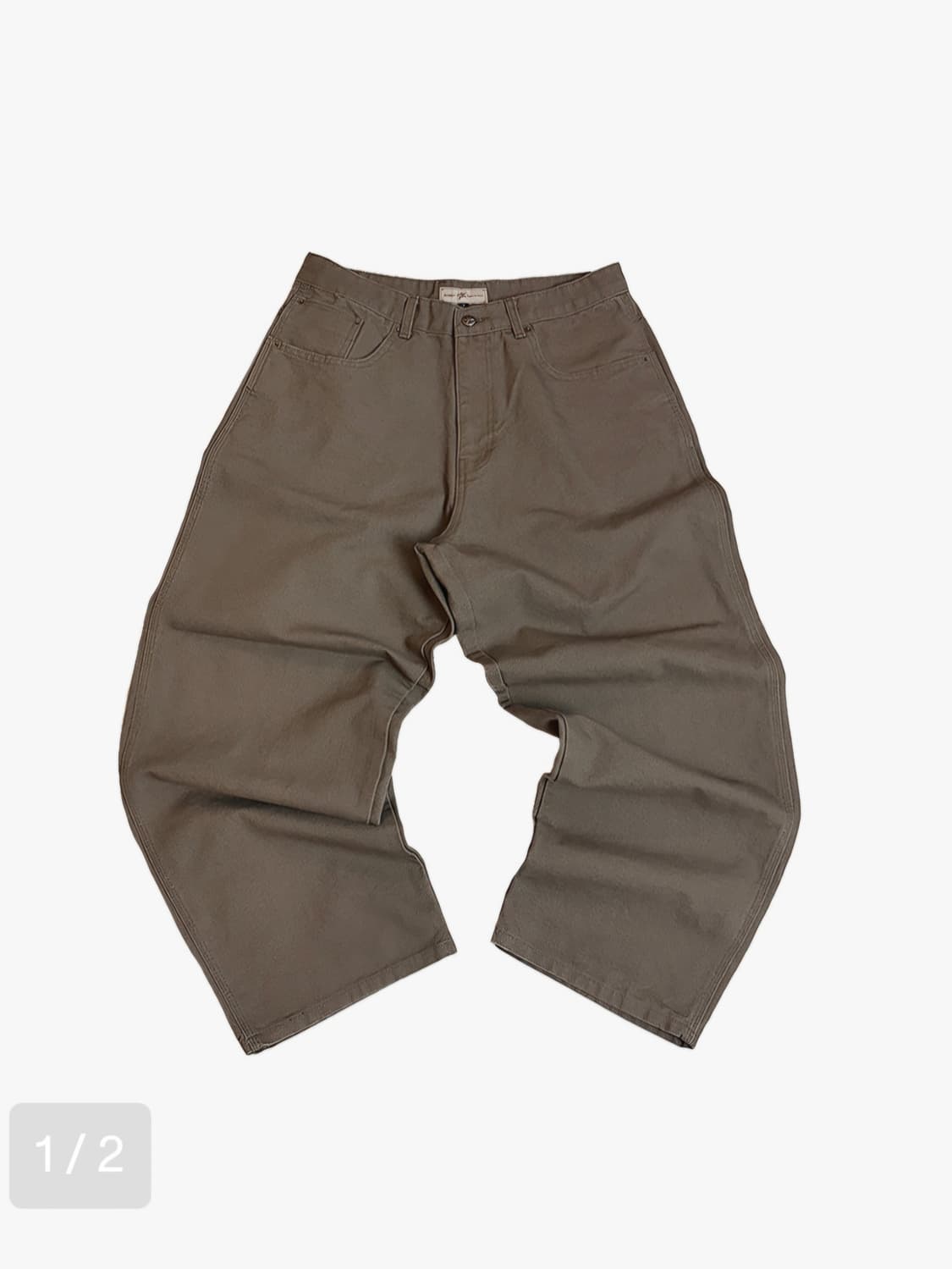 아오이로 데스오브크롬 크라운 워크 팬츠 워시드 브라운/레드 2사이즈 상품이미지2