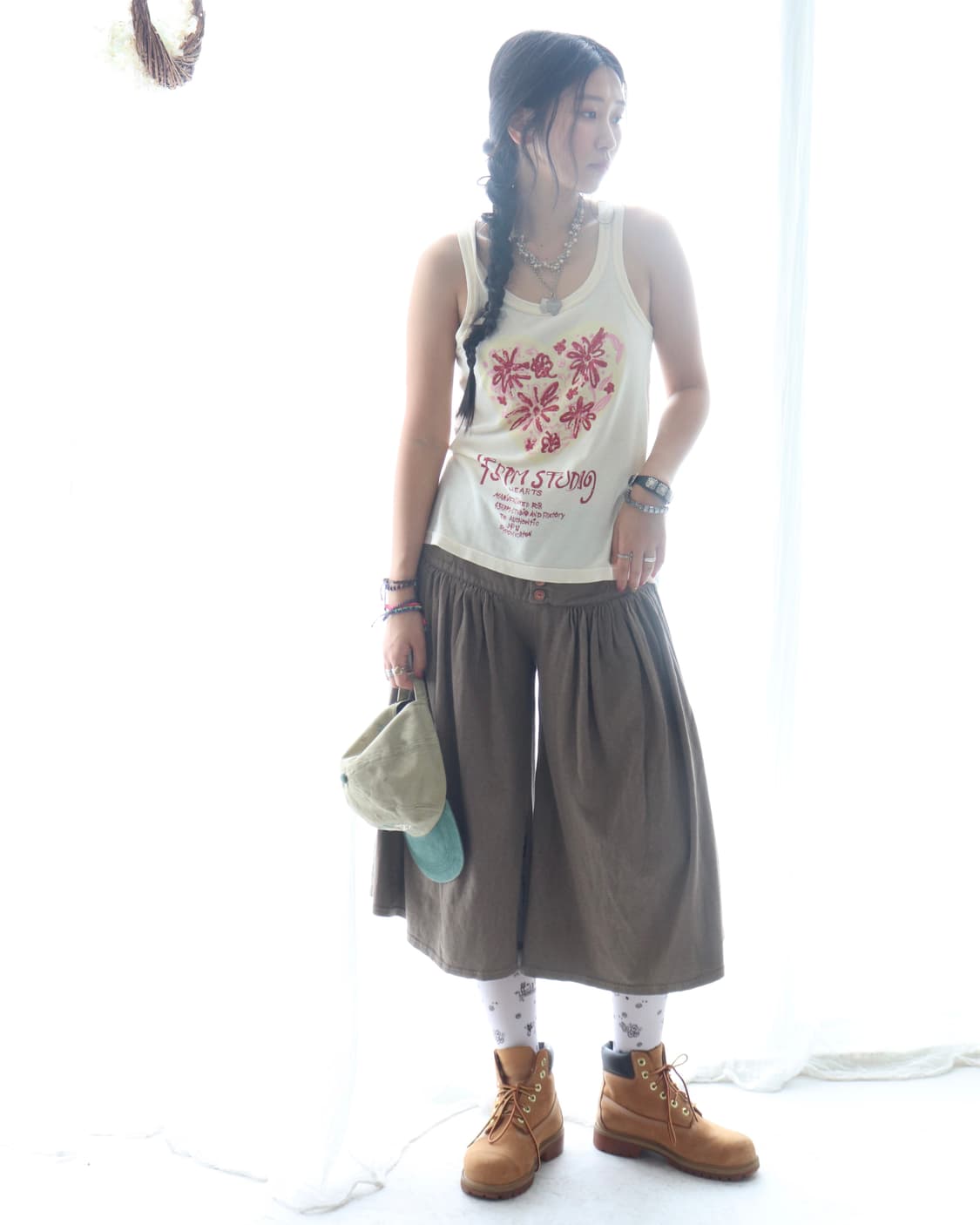 [45rpm] Butter Yellow Hearts Tank Top 상품이미지8