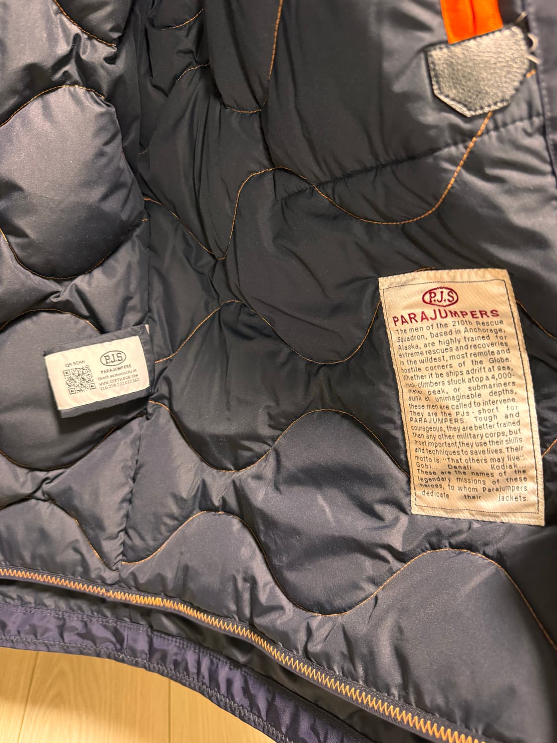 파라점퍼스 마스터피스 라이트핸드 패딩 네이비 S 상품이미지4