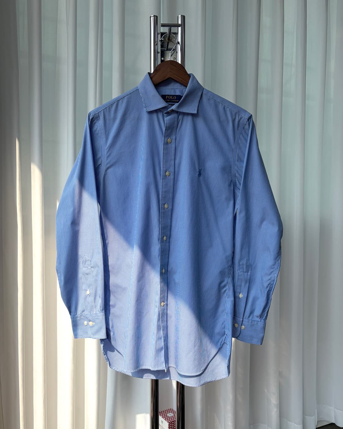 [S]폴로 랄프로렌 슬림핏 이지케어 스트라이프 셔츠 상품이미지4