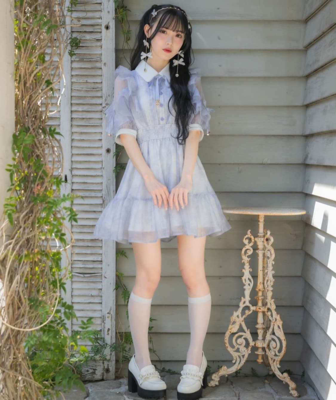로지타 꽃무늬 반팔 원피스 / 양산형 양지뢰 지뢰계 상품이미지2