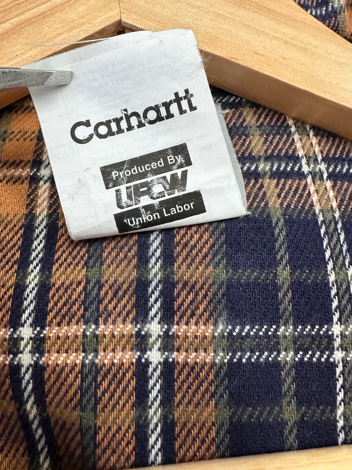 (M)칼하트 USA 안감 체크 액티브 덕 자켓 J133 BRN 상품이미지7