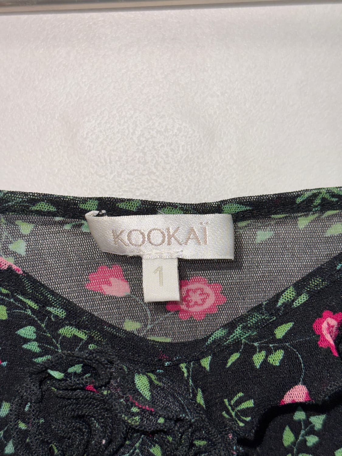 KOOKAï black fairy floral unbal 슬리브리스 상품이미지4