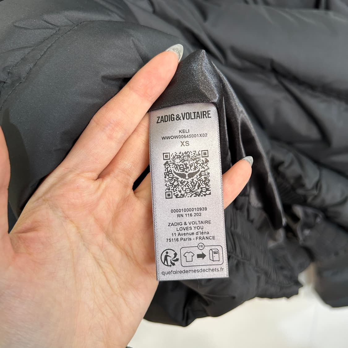 24FW 쟈딕앤볼테르 Keli 패딩 XS 상품이미지5