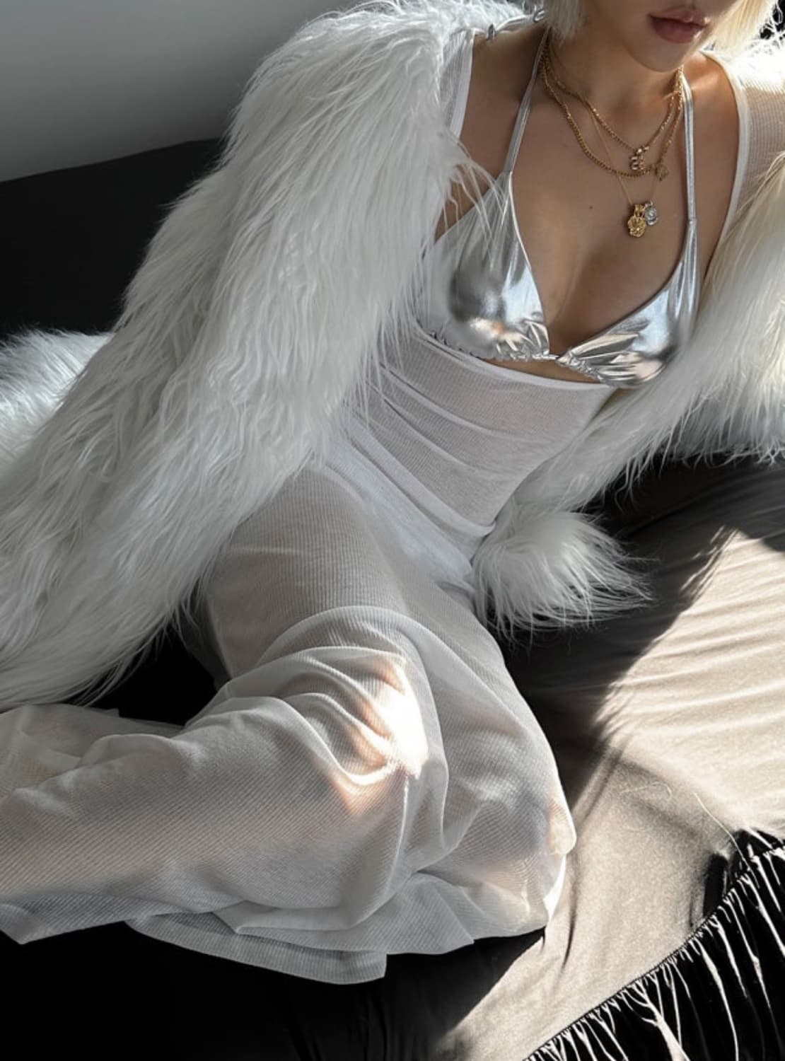 오도어 화이트 퍼자켓 상품이미지1