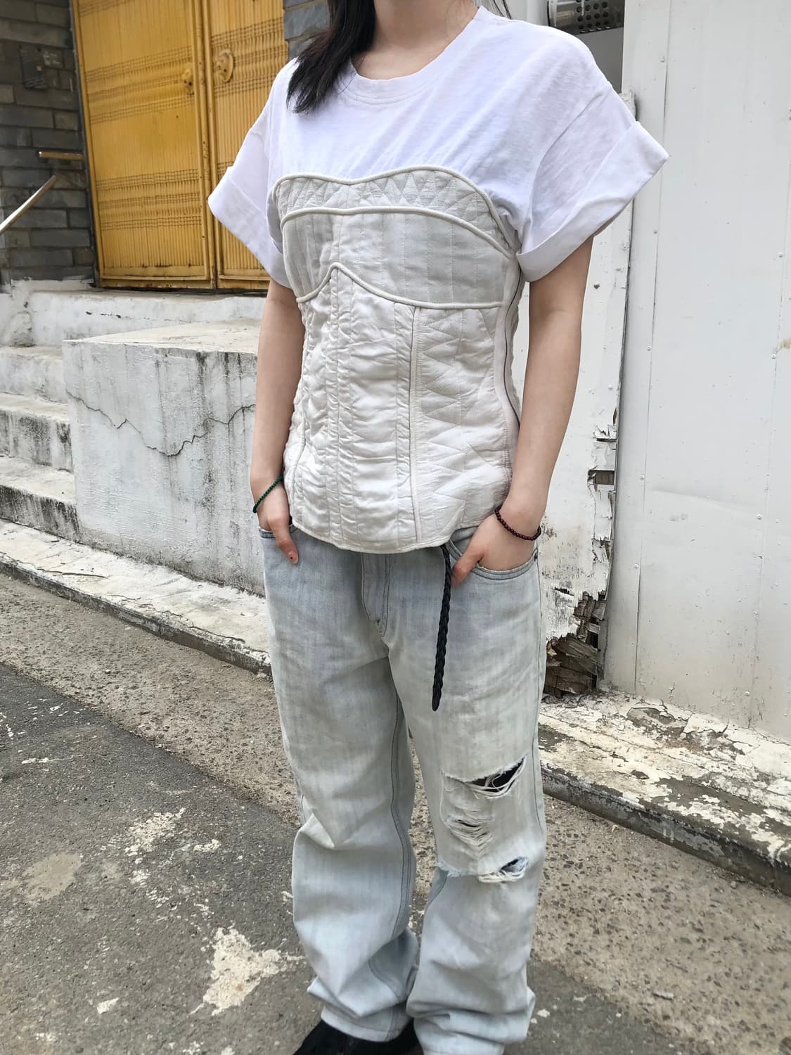 Sea New york Corset Docking T-shirt 상품이미지4