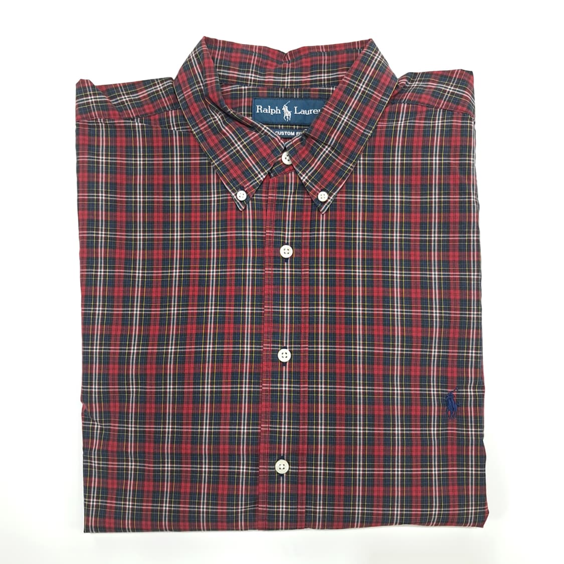 Co795 XL Tall 폴로 랄프로렌 레드 타탄체크 긴팔 셔츠 남방 상품이미지8