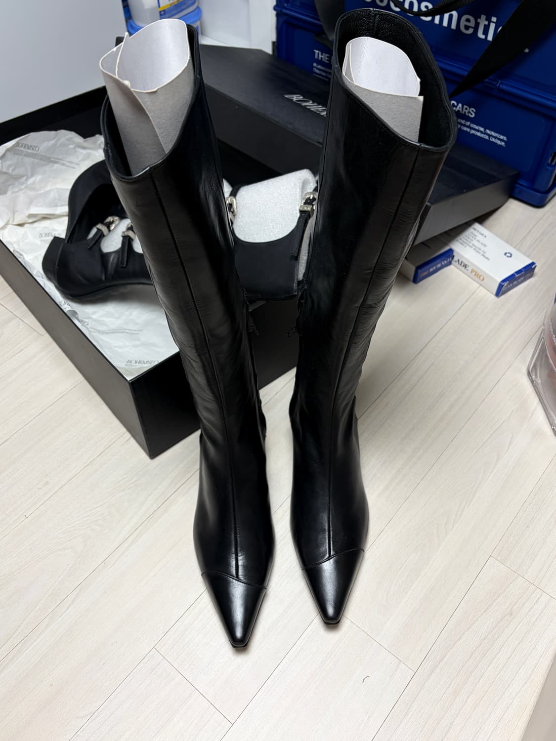 보헤미안서울 메탈 벨티드 롱부츠 metal belted longboots 상품이미지3