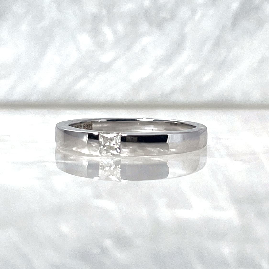 *새상품* 모이사나이트 프린세스 컷 솔리케어 은반지 상품이미지2