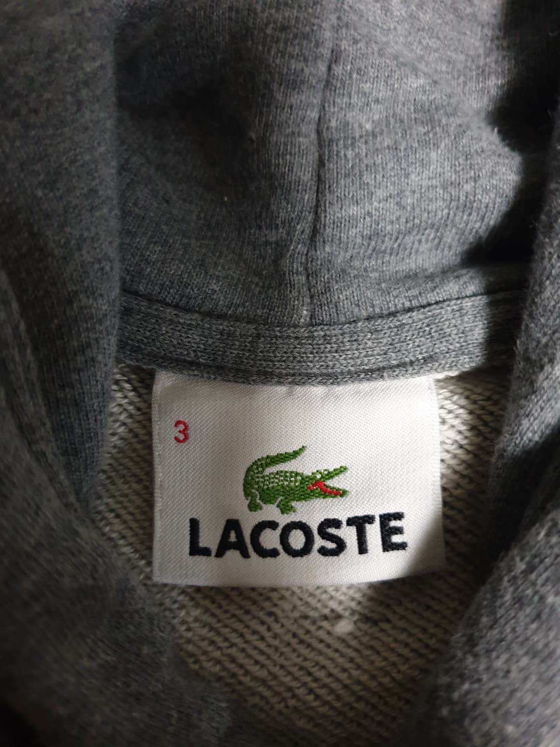 라코스테 빅로고 후드티 그레이 (3사이즈) 상품이미지3
