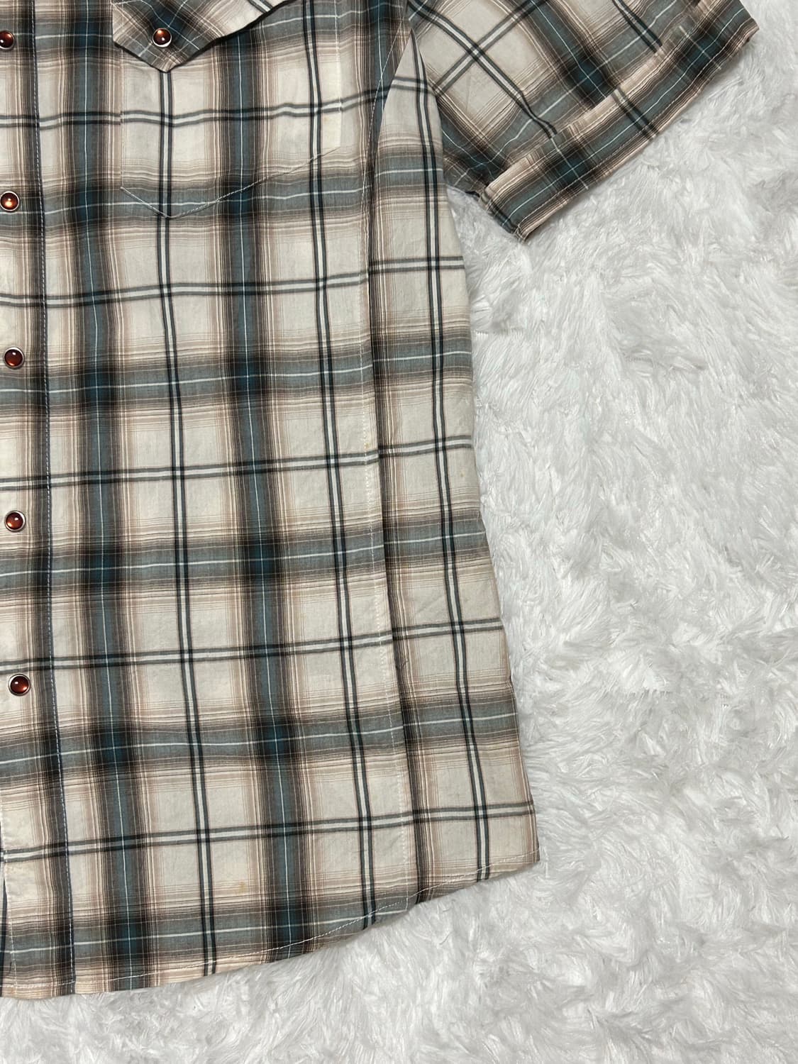 y2k check half shirts 상품이미지4