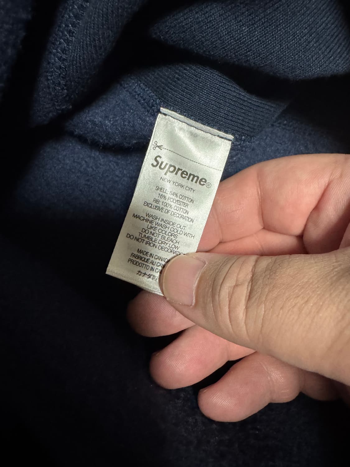 슈프림 박스로고 후드 네이비 레드 24fw 상품이미지7