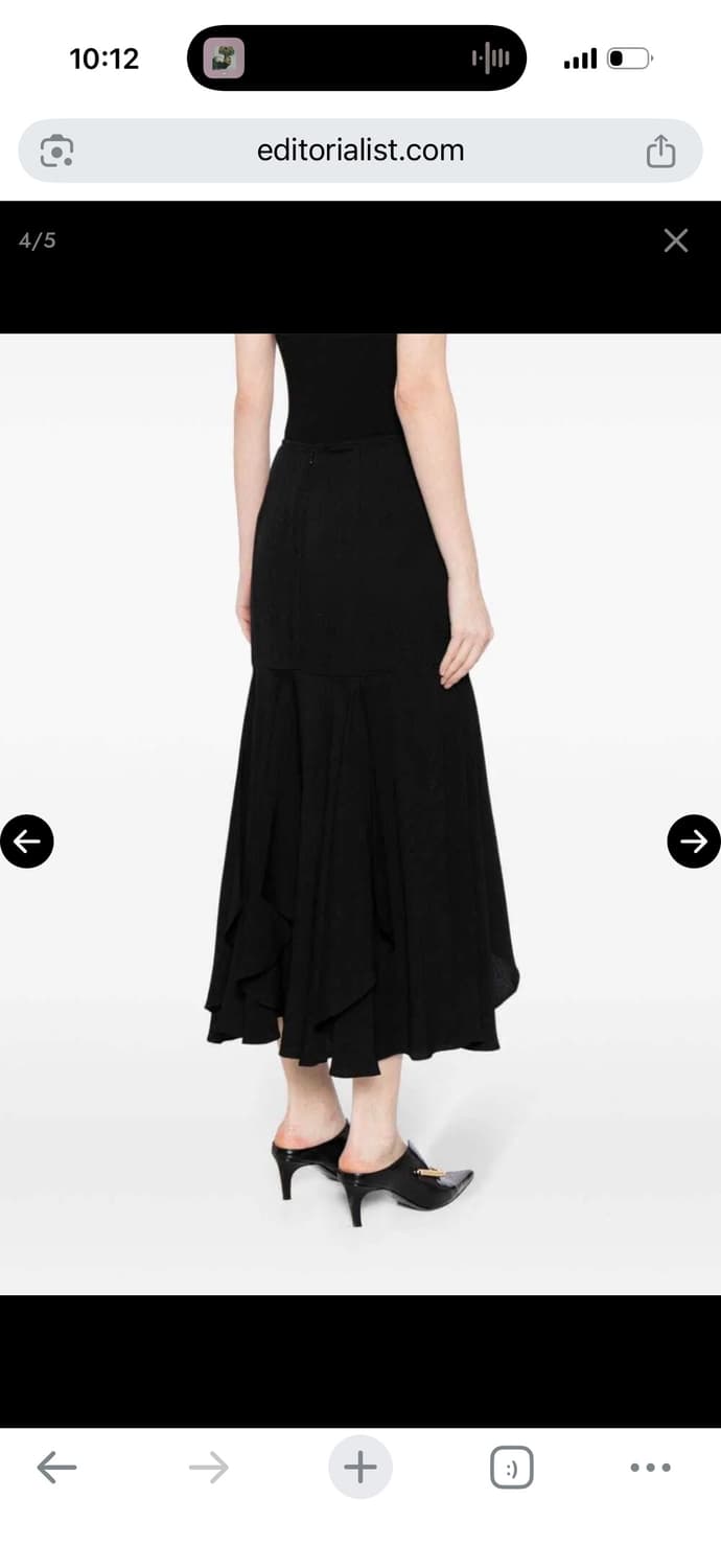 리포메이션 vida 블랙 플리츠 미디 스커트 비스코스플레어스커트 상품이미지4