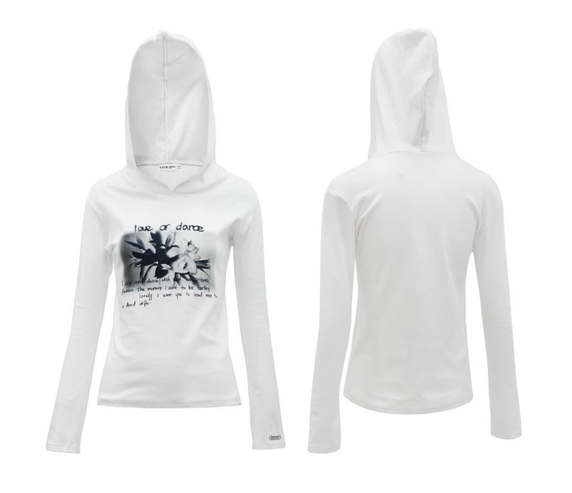 나체 릴리 슬림핏 후디 화이트 상품이미지1