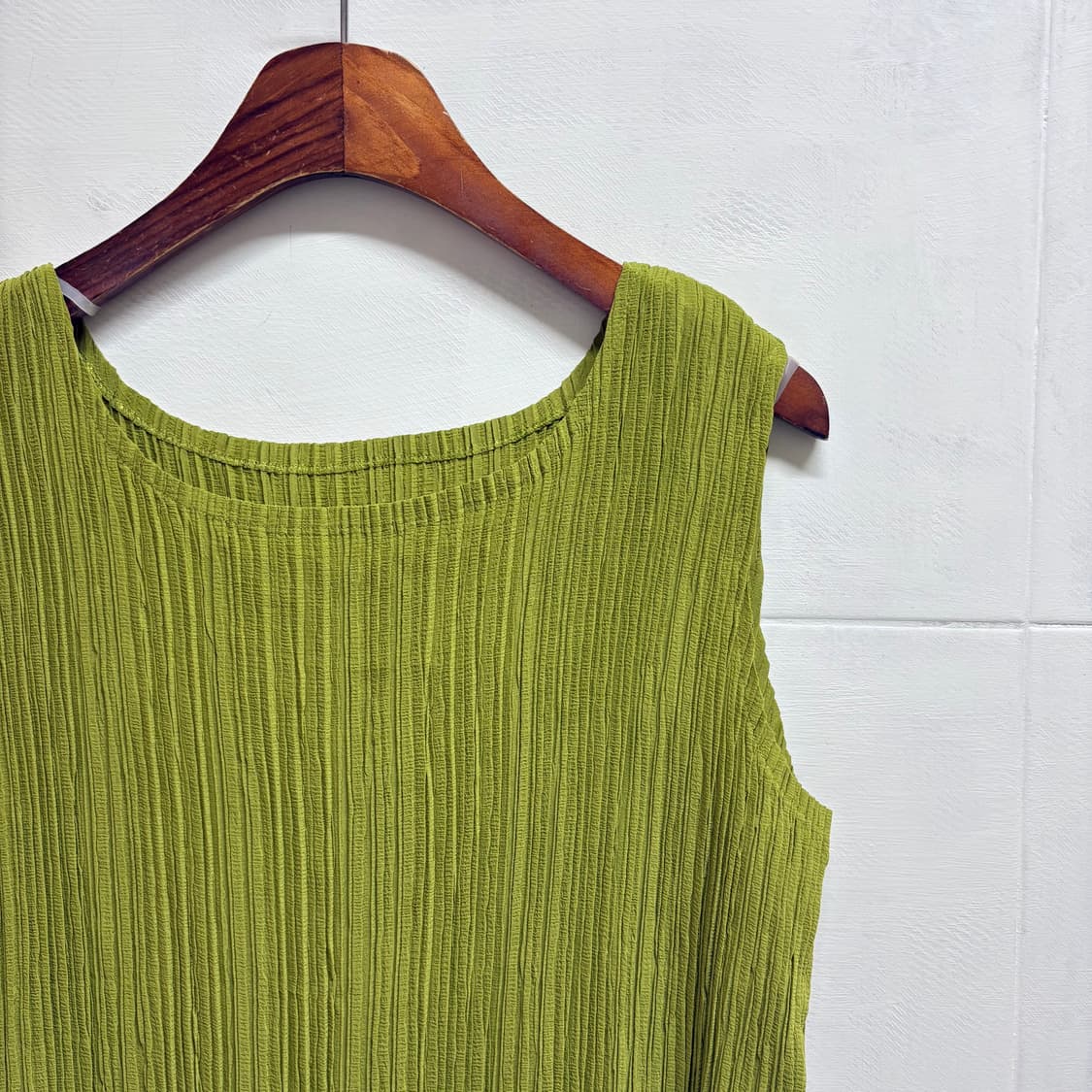 A.N.N. collection 올리브 플리츠 쭈글이 슬리브리스 JAPA 상품이미지2