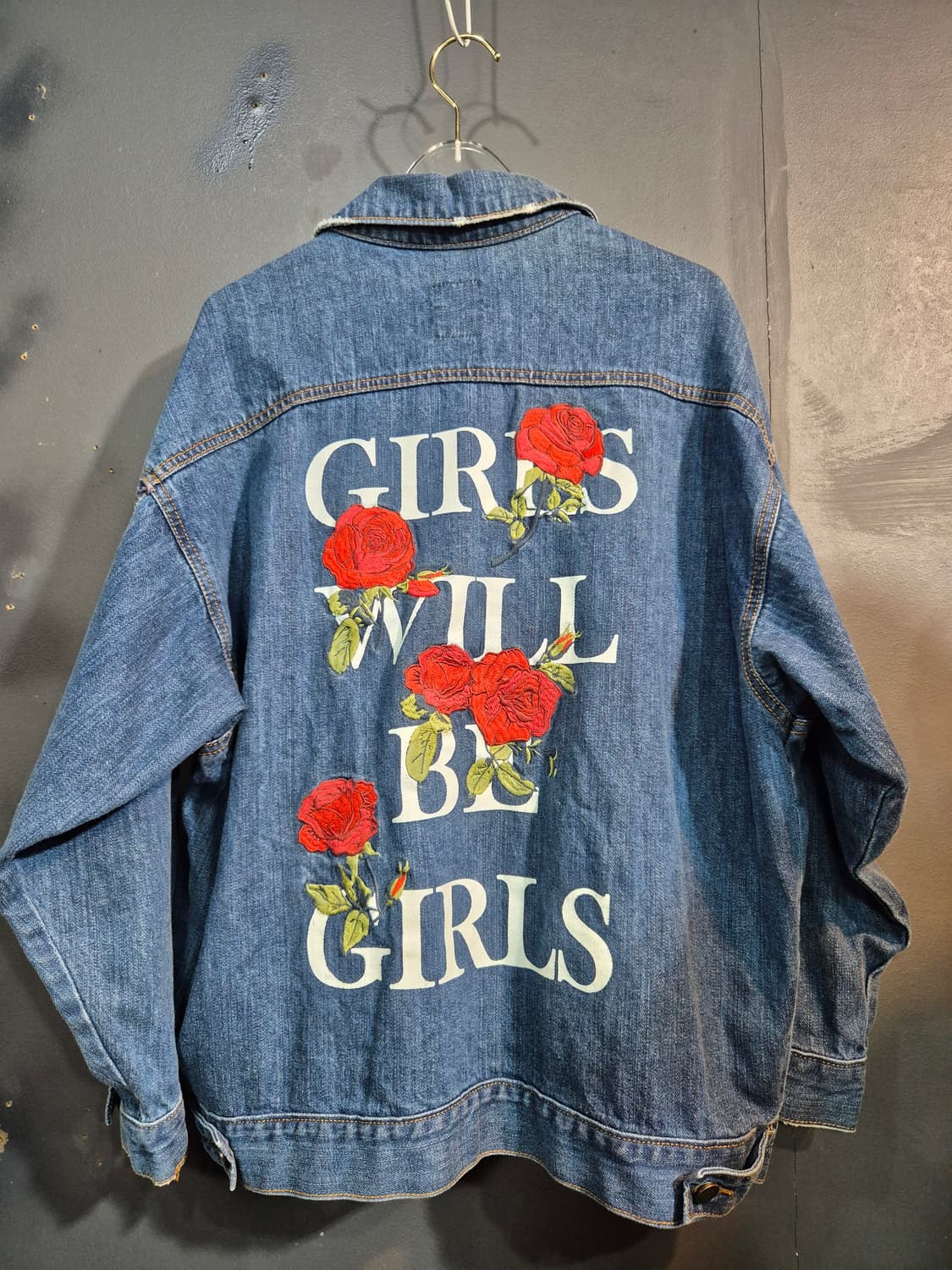 LAP 장미 프린트 데님 청자켓 F 상품이미지1