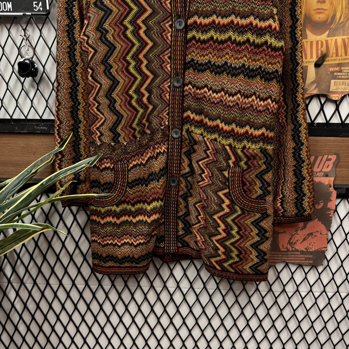 빈티지 니트 후드 롱 가디건 3D 케이블 직조패턴 포인투 주라욱 상품이미지4