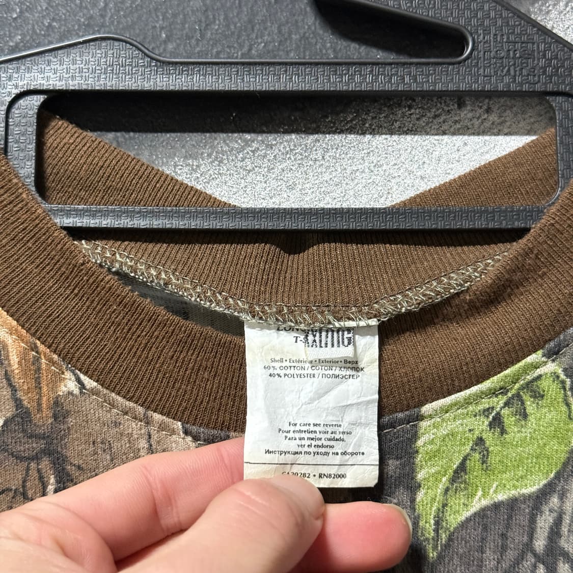 VTG 빈티지 리얼트리 가죽 패치 디테일 원포켓 롱슬리브 티셔츠 상품이미지6