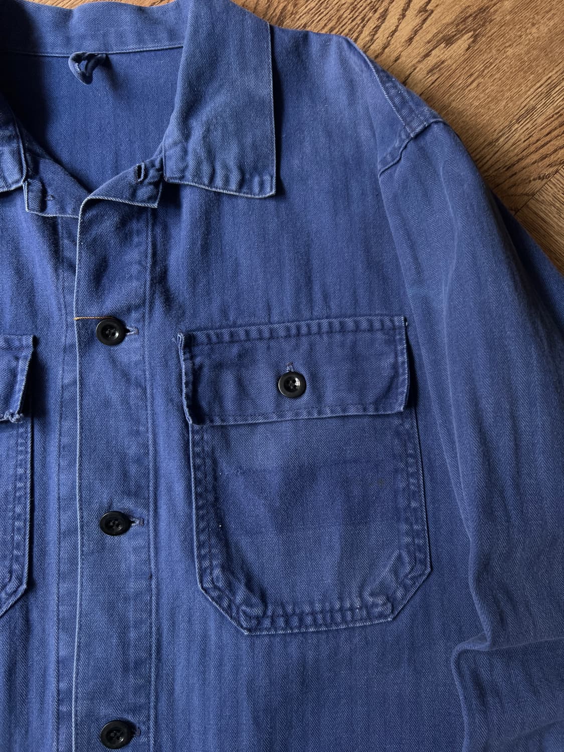 [M]90's 빈티지 HBT 헤링본 트윌 프렌치 워크자켓 상품이미지3