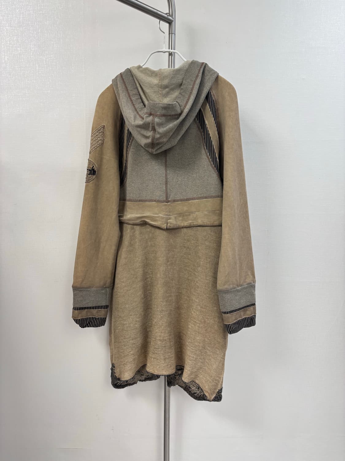 Bottega 그런지 더티 워싱 후드 레이어드 집업 상품이미지5