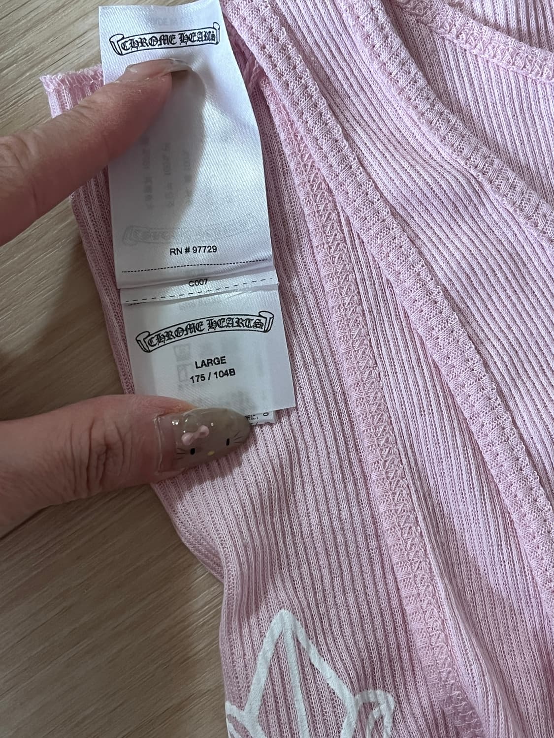 크롬하츠 데들리돌 립 아트바젤 플로라 탱크 핑크 L 상품이미지4