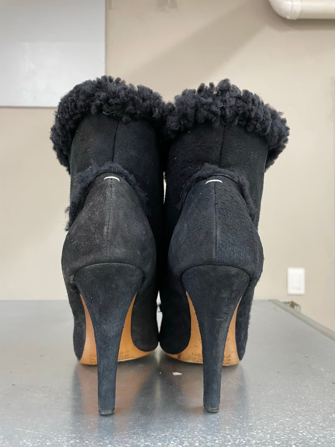 메종 마르지엘라 블랙 쉐어링 앵클 부츠 36 (gr-4713) 상품이미지3