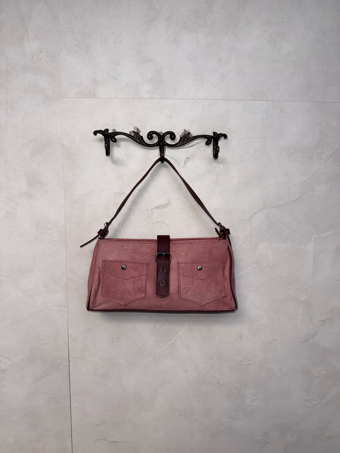 ESCADA indi pink suede pocket 숄더백 상품이미지1