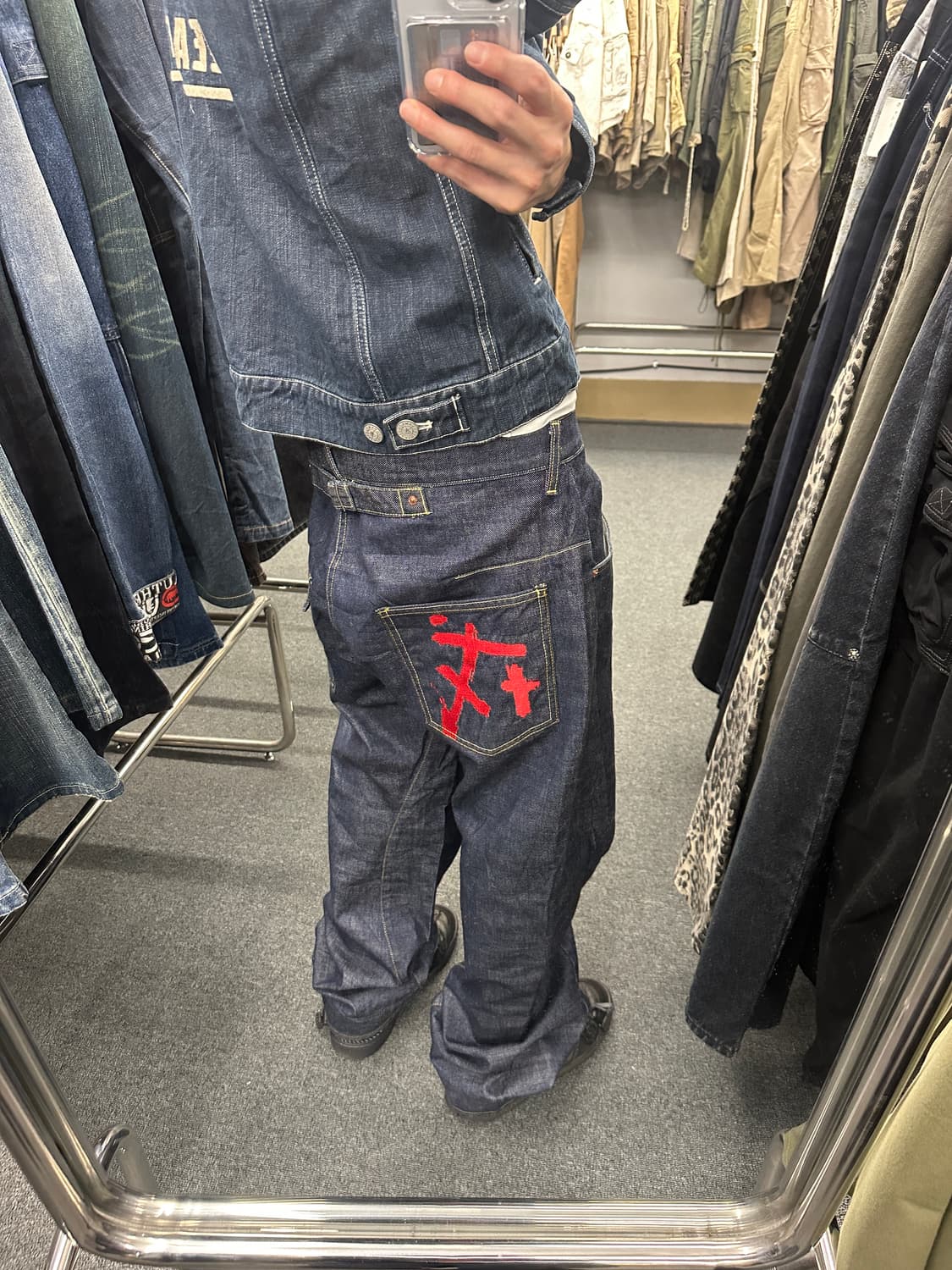 34) 에비수 재팬 엔지니어드 와이드 데님팬츠 상품이미지10