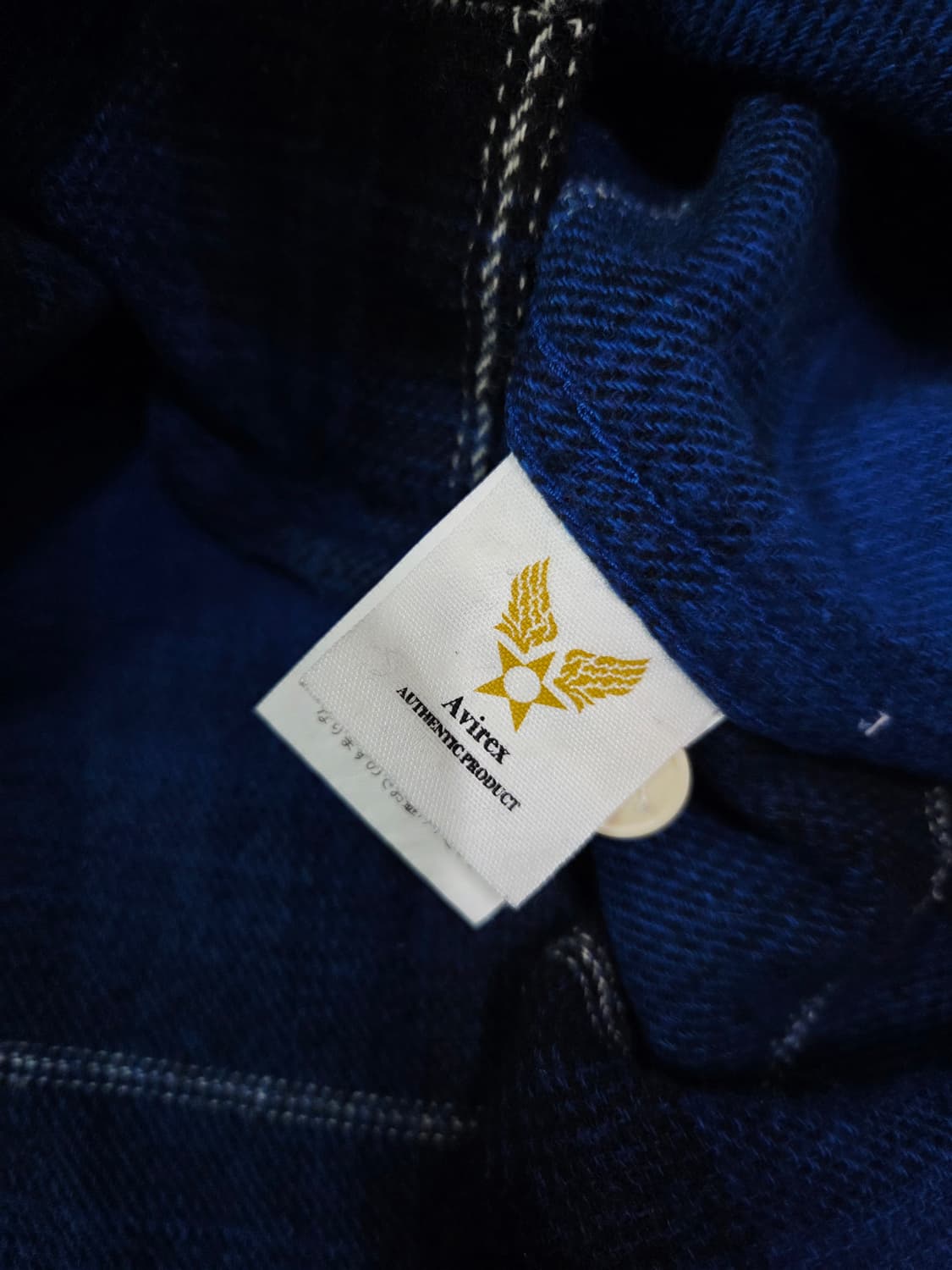 아비렉스 블루 체크 프린트 플란넬 셔츠 상품이미지8