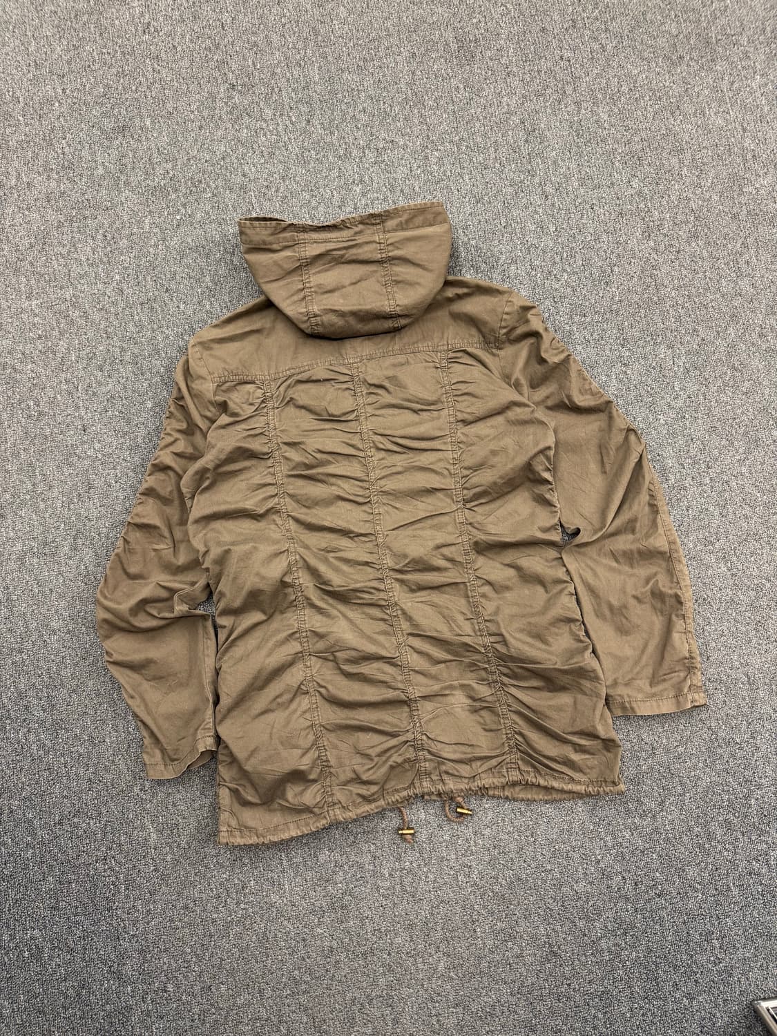 L)cornflake 빈티지 Y2K 올리브 셔링 야상 자켓 상품이미지6