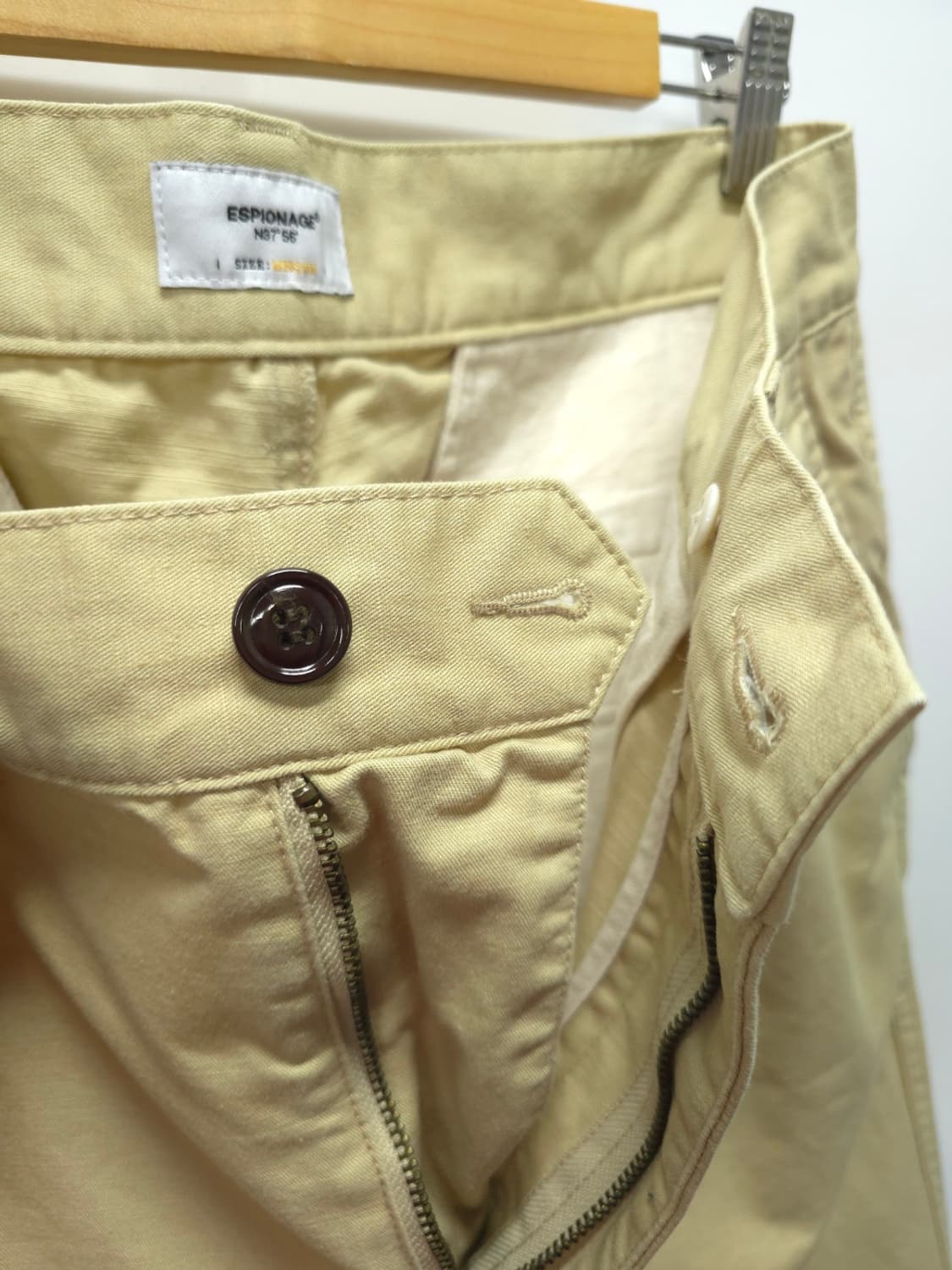 에스피오나지 베이지 투턱 코튼팬츠 (32) 상품이미지9