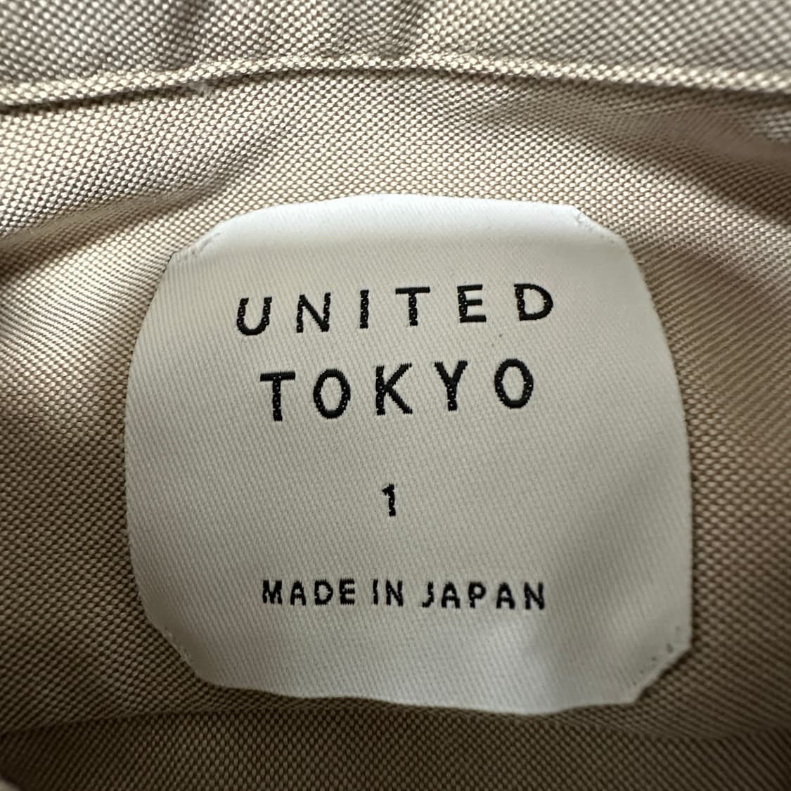 UNITED TOKYO japan made shirt beige 상품이미지3