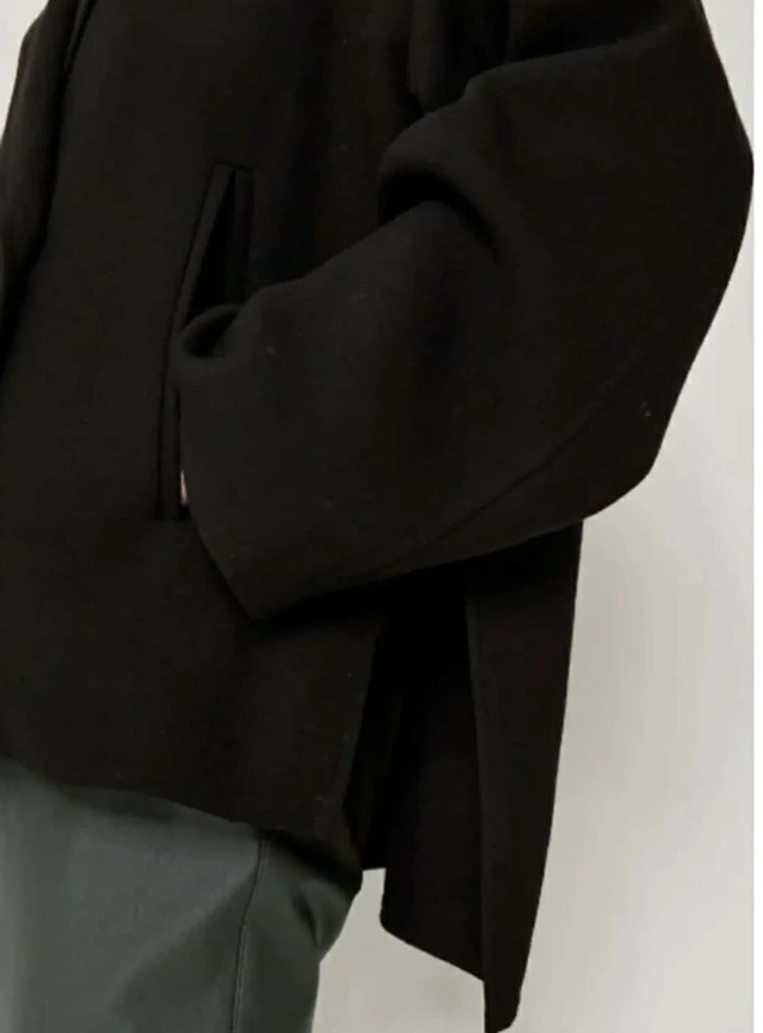 한섬 시스템 SYSTEM 오버핏 더블 버튼 블랙 코트 ~77 상품이미지2