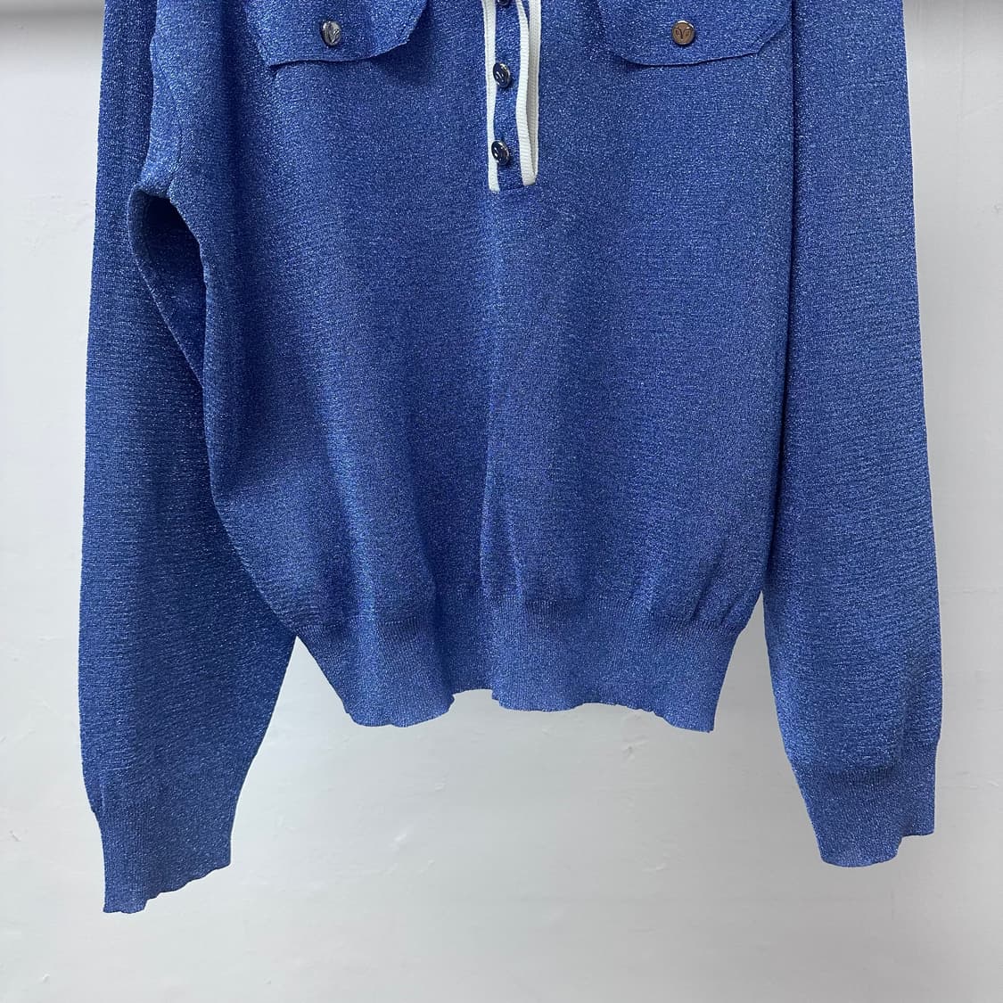 럭키슈에뜨 세일러카라 펄 니트 블루 (가슴단면52cm) J36 상품이미지3