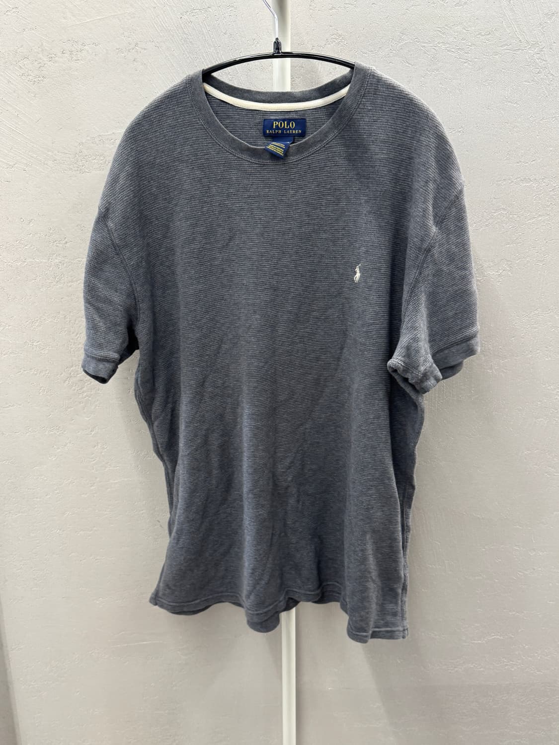 폴로 랄프로렌 와플 반팔티 차콜 XL 상품이미지2