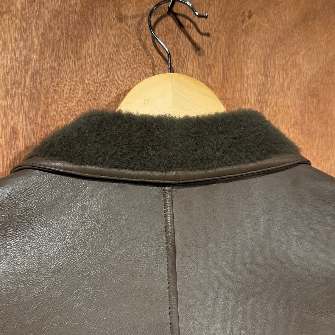 뉴질랜드 오리지널 슬링크스킨 양가죽 양털 무스탕 코트 XL 상품이미지8