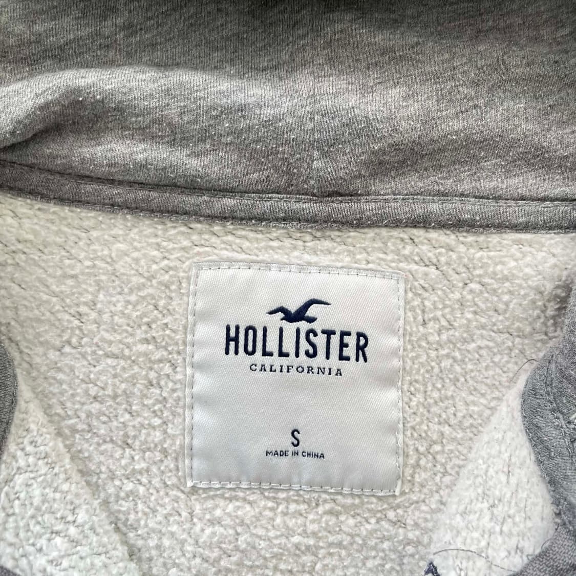 홀리스터 y2k 올드스쿨 그레이 스웻 후드집업 희귀져지(S) 상품이미지4