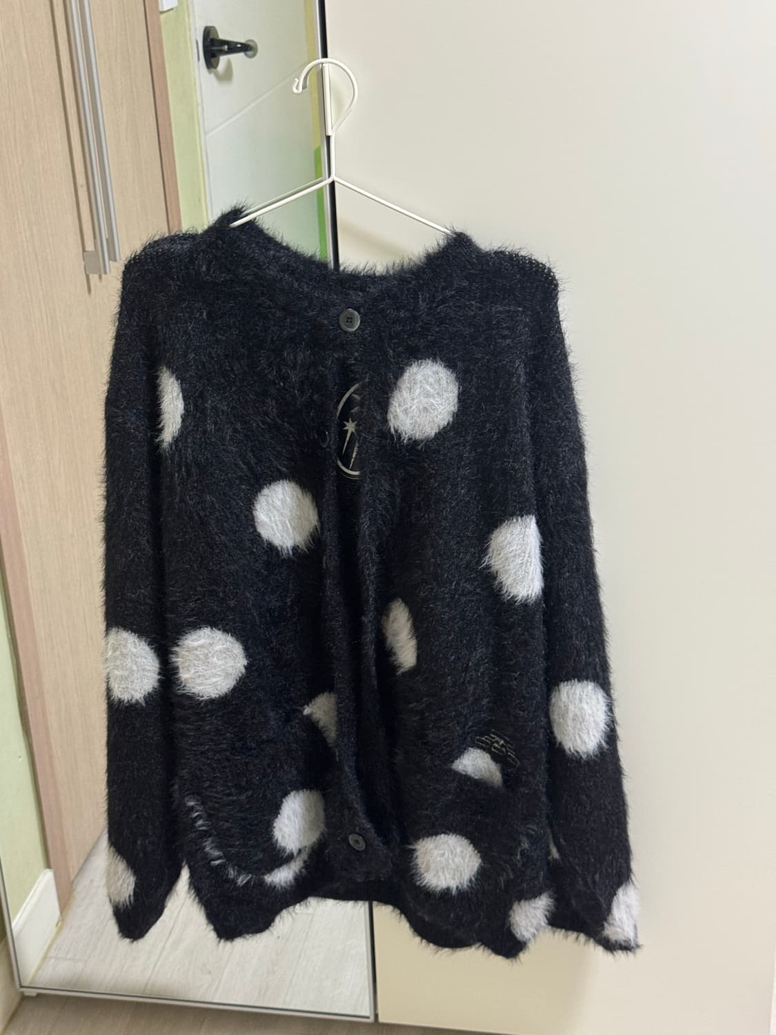 나이스고스트클럽 FFATS DOT CARDIGAN 도트가디건 블랙 상품이미지2