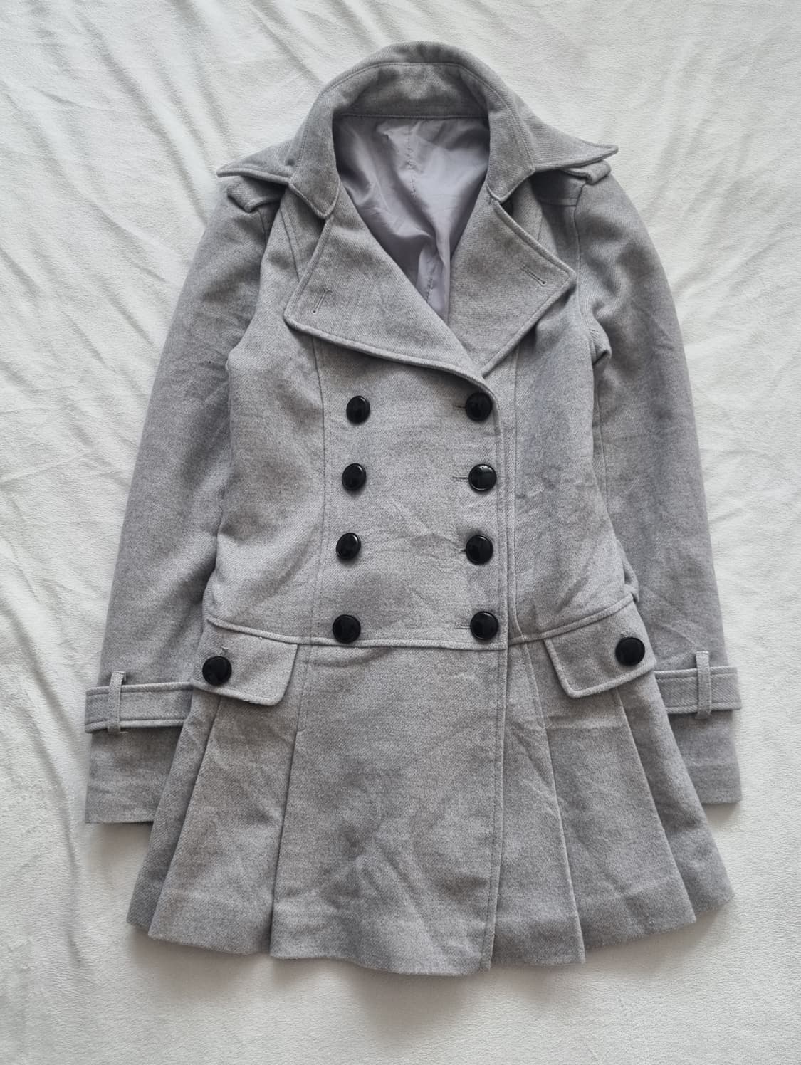 빈티지 긱시크 갸루 그레이 코트 상품이미지1