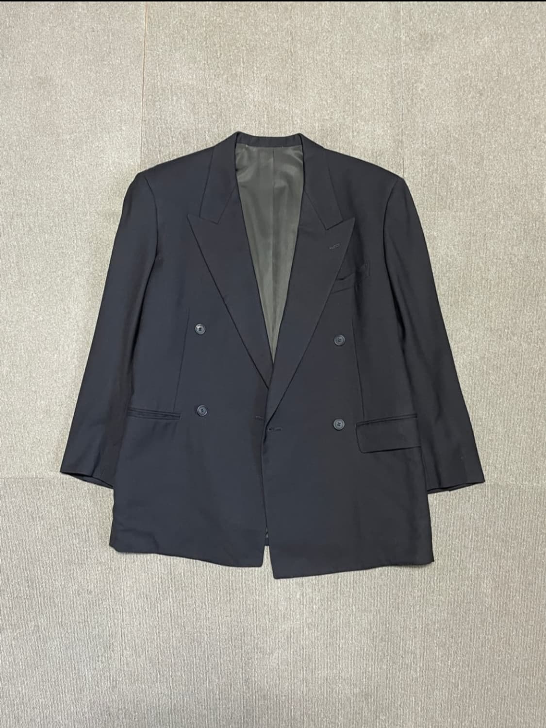 9~00s 이세이미야케 블랙 더블브레스트 울 재킷 상품이미지2