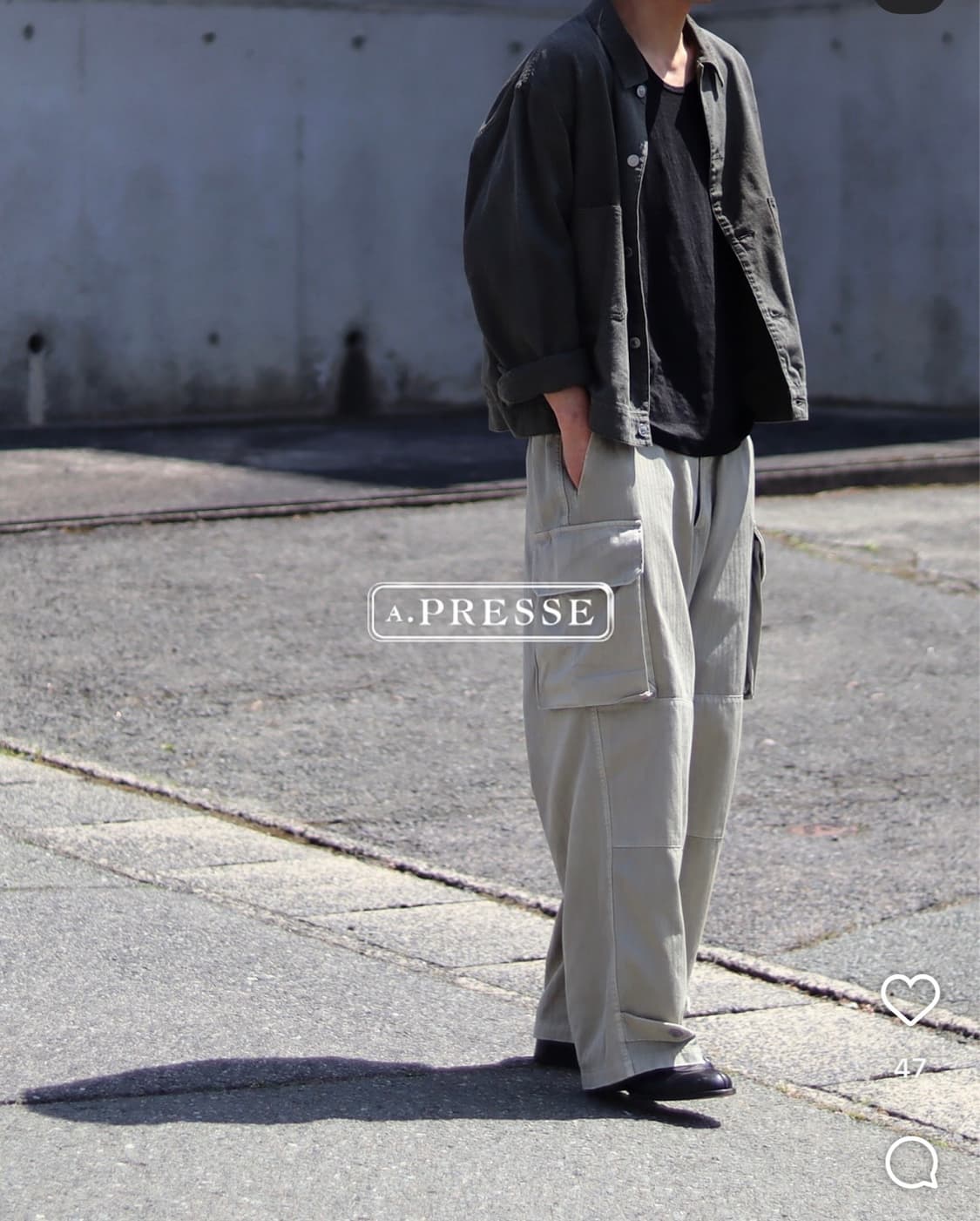 아프레쎄 26SS 빈티지 hbt m-47 그레이지 상품이미지2