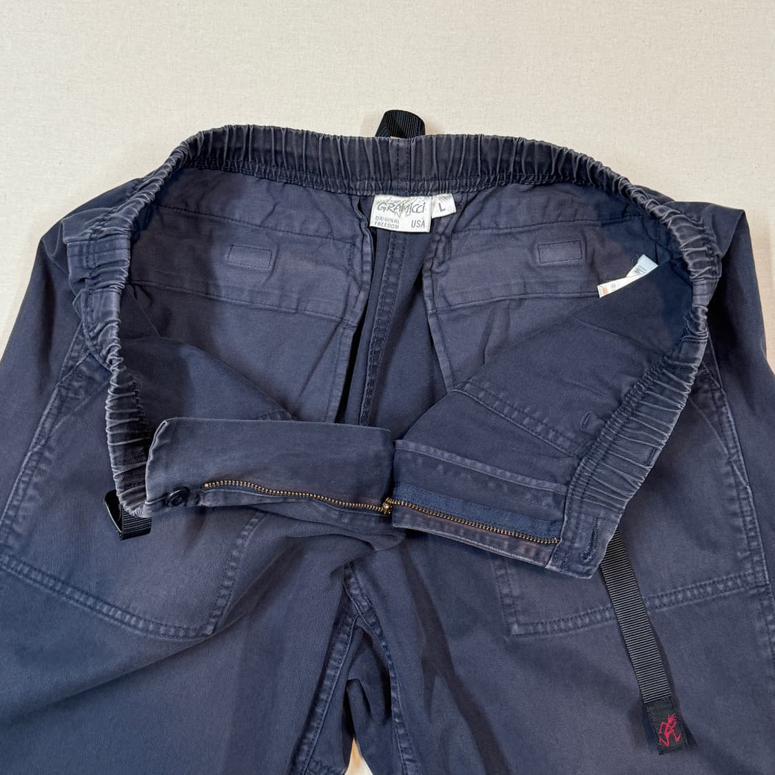 L) 그라미치 네이비 루즈테이퍼드 팬츠 면바지 상품이미지5