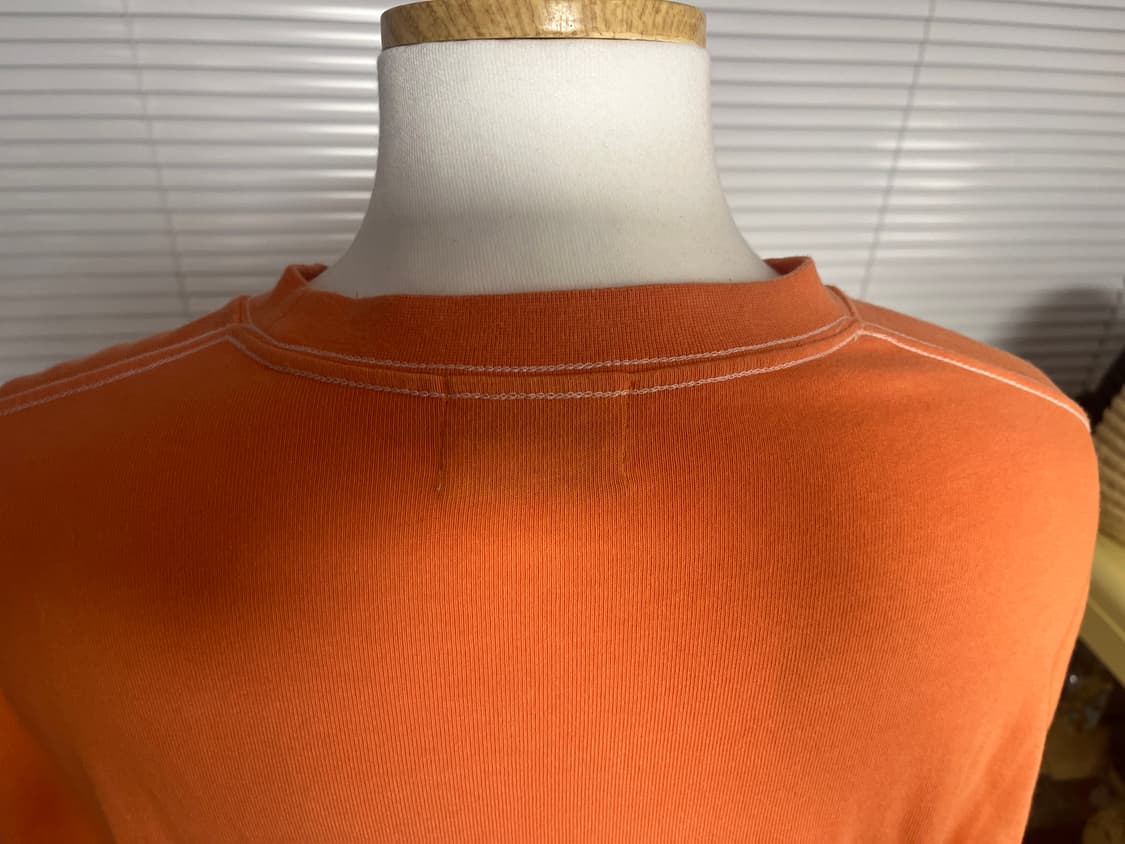 EVCON 에비콘 오렌지 오버핏 롱 슬리브 티셔츠 3 상품이미지3