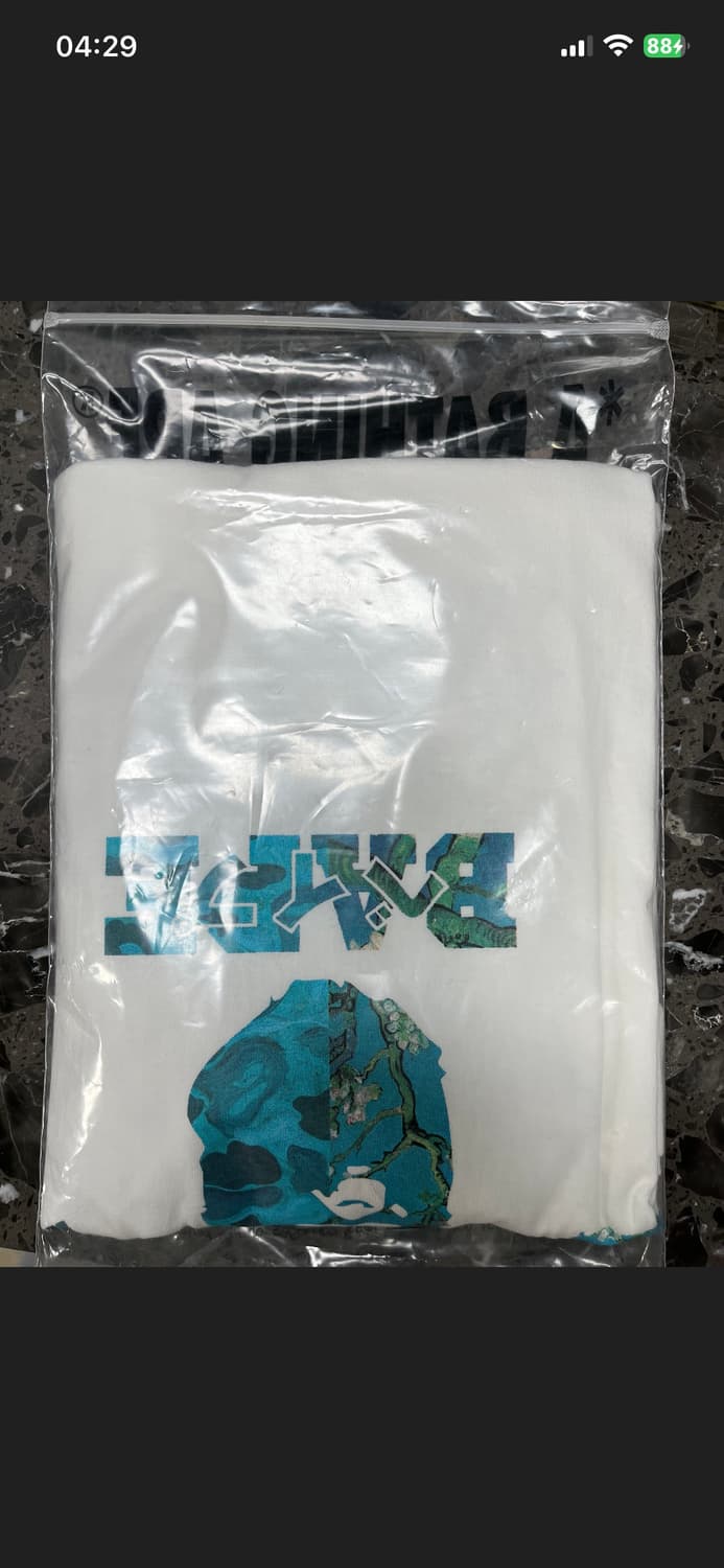 베이프 반고흐 티셔츠 화이트 XXL 새상품 상품이미지4