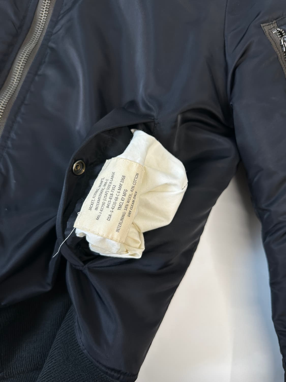 YMCY ma-1 복각 D type (XL) 상품이미지4